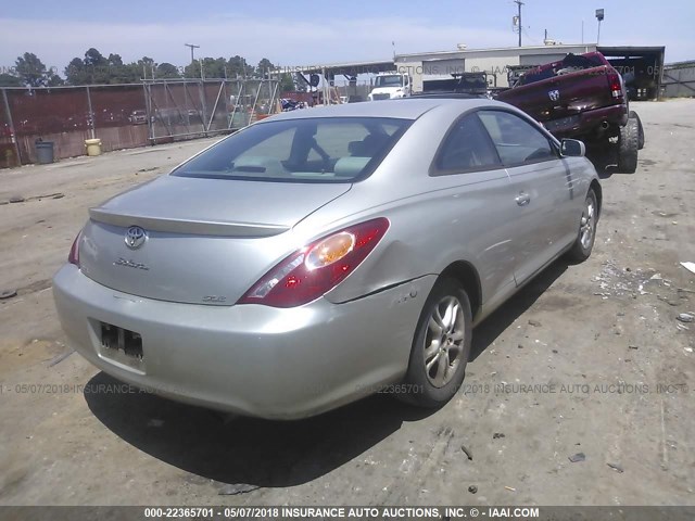 4T1CE38P74U895756 - 2004 TOYOTA CAMRY SOLARA SE/SLE ვერცხლისფერი ფოტო 4