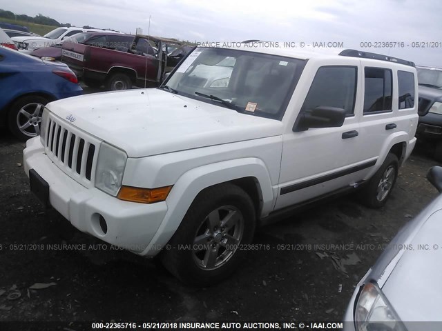 1J8HH48K36C199473 - 2006 JEEP COMMANDER WHITE photo 2