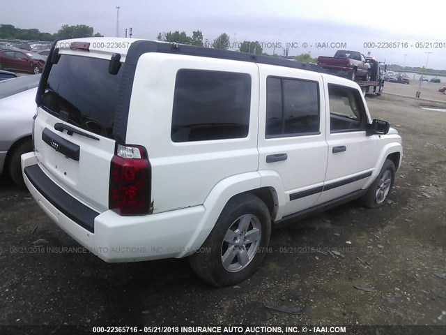 1J8HH48K36C199473 - 2006 JEEP COMMANDER WHITE photo 4