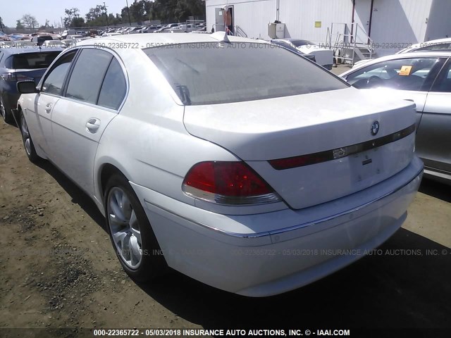 WBAGN63473DR19618 - 2003 BMW 745 LI WHITE photo 3