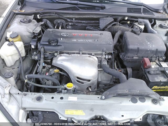 4T1BE32KX4U286332 - 2004 TOYOTA CAMRY LE/XLE/SE ვერცხლისფერი ფოტო 10