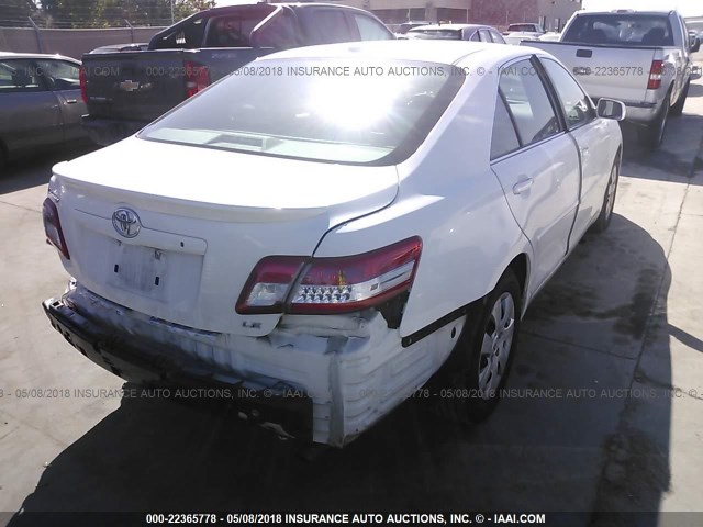 4T1BF3EK6AU512838 - 2010 TOYOTA CAMRY SE/LE/XLE WHITE photo 4