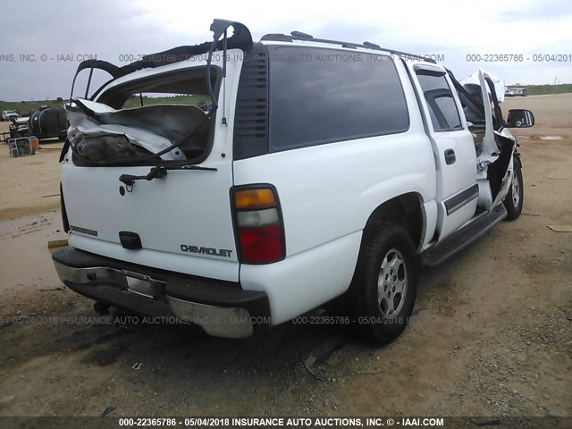 3GNEC16Z45G148882 - 2005 CHEVROLET SUBURBAN C1500 WHITE photo 4