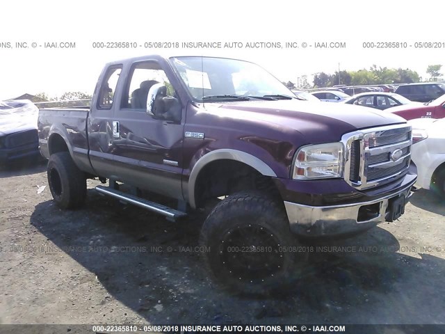 1FTWX31P67EA10287 - 2007 FORD F350 SRW SUPER DUTY BURGUNDY photo 1