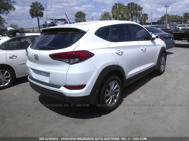 KM8J23A46HU469997 - 2017 HYUNDAI TUCSON SE WHITE photo 4