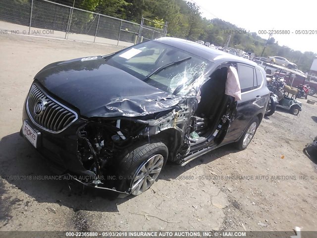 LRBFXBSA7HD108027 - 2017 BUICK ENVISION ESSENCE Սև լուսանկար 2