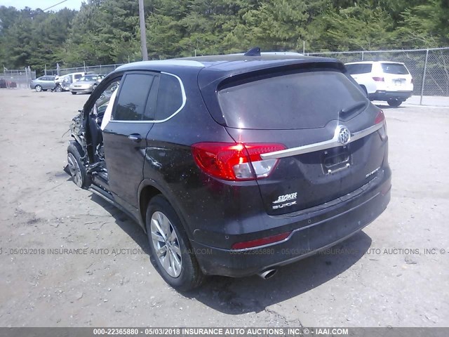 LRBFXBSA7HD108027 - 2017 BUICK ENVISION ESSENCE Սև լուսանկար 3
