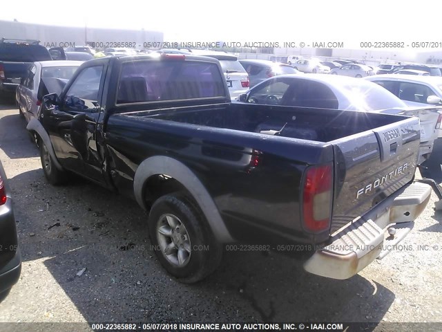 1N6DD21S71C377634 - 2001 NISSAN FRONTIER XE BLACK photo 3