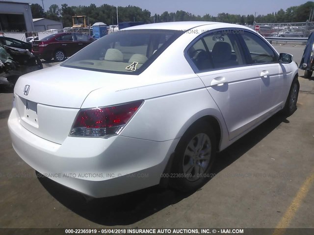 1HGCP26499A134450 - 2009 HONDA ACCORD LXP WHITE photo 4