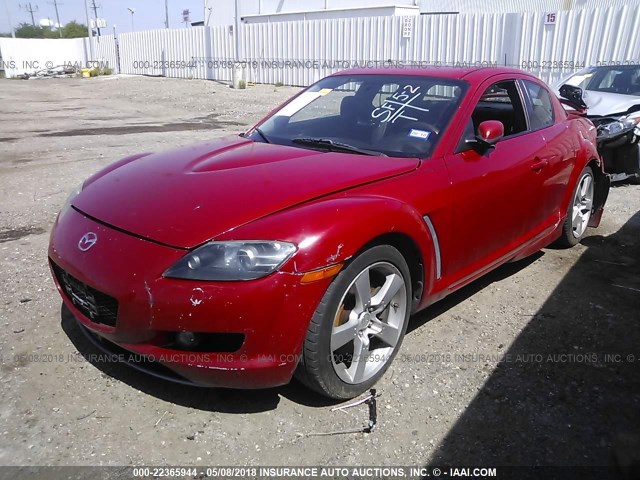 JM1FE17N350145883 - 2005 MAZDA RX8 RED photo 2