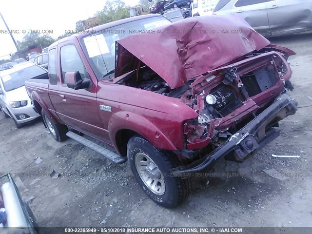 1FTYR44E29PA05940 - 2009 FORD RANGER SUPER CAB RED photo 1