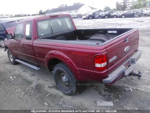 1FTYR44E29PA05940 - 2009 FORD RANGER SUPER CAB RED photo 3