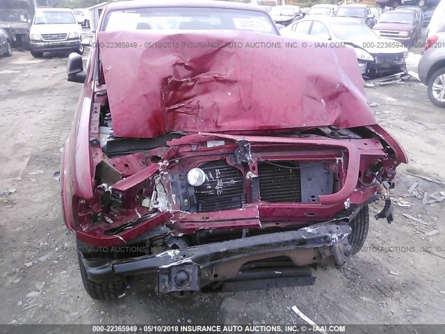 1FTYR44E29PA05940 - 2009 FORD RANGER SUPER CAB RED photo 6