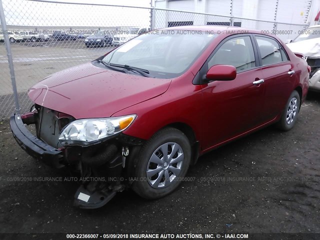 2T1BU4EE5BC725708 - 2011 TOYOTA COROLLA S/LE RED photo 2