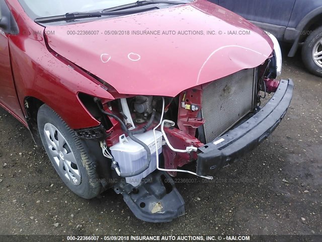 2T1BU4EE5BC725708 - 2011 TOYOTA COROLLA S/LE RED photo 6