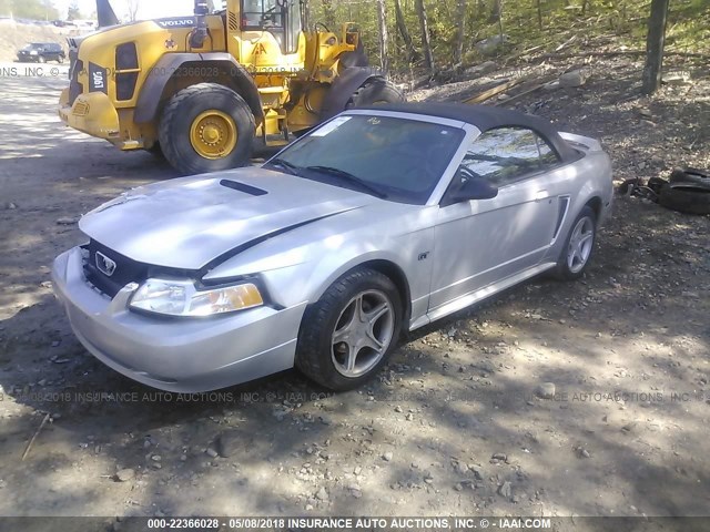 1FAFP45X6YF257617 - 2000 FORD MUSTANG GT SILVER photo 2