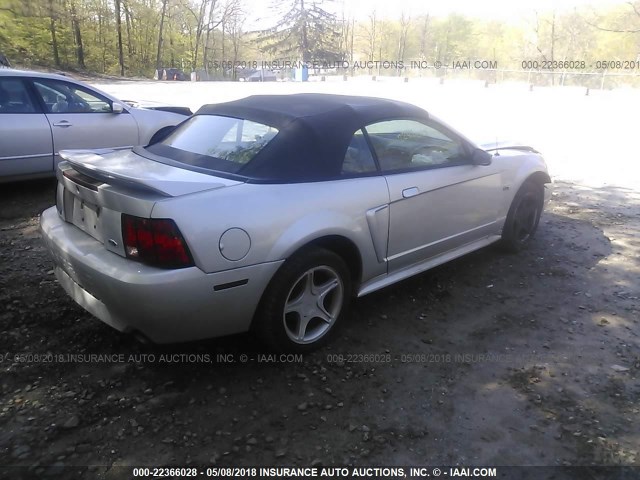 1FAFP45X6YF257617 - 2000 FORD MUSTANG GT SILVER photo 4