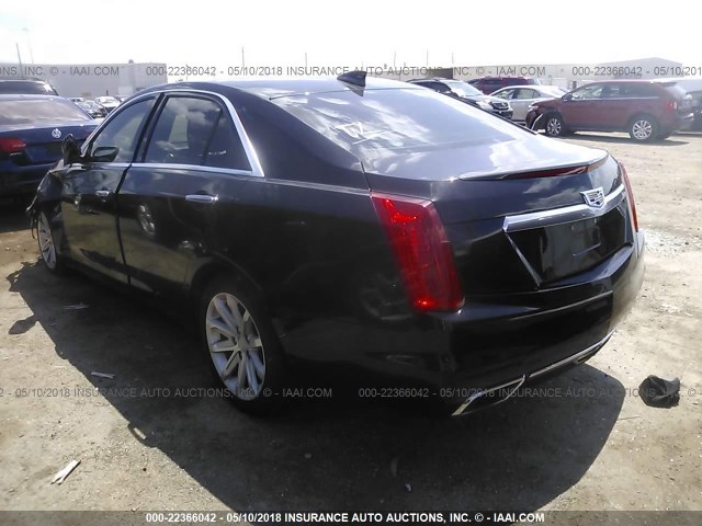 1G6AR5S35F0105479 - 2015 CADILLAC CTS LUXURY COLLECTION BLACK photo 3