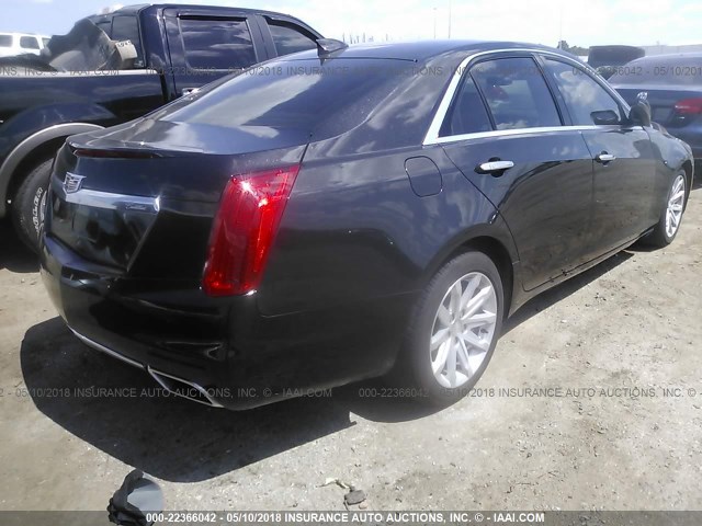 1G6AR5S35F0105479 - 2015 CADILLAC CTS LUXURY COLLECTION BLACK photo 4