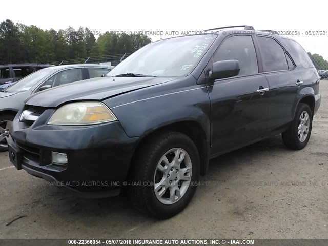 2HNYD18615H559723 - 2005 ACURA MDX TOURING GRAY photo 2