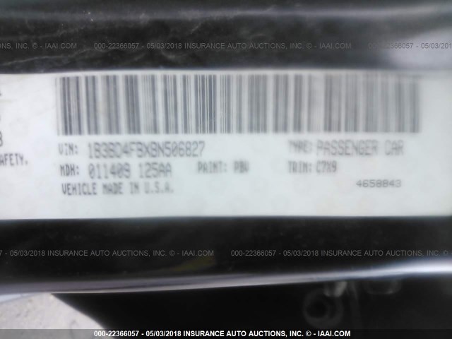 1B3BD4FBXBN506827 - 2011 DODGE AVENGER EXPRESS 深蓝色 照片 9