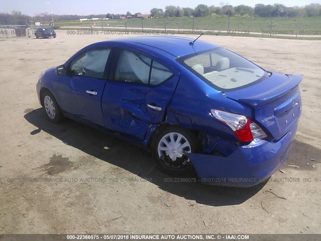 3N1CN7AP8EL834212 - 2014 NISSAN VERSA S/S PLUS/SV/SL BLUE photo 3