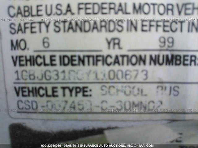 1GBJG31R0Y1100673 - 2000 CHEVROLET EXPRESS G3500  Unknown photo 10