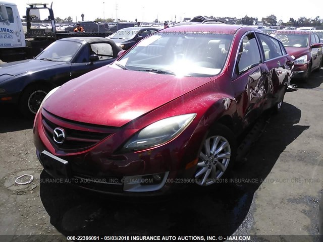 1YVHZ8CH8B5M26916 - 2011 MAZDA 6 I RED photo 2