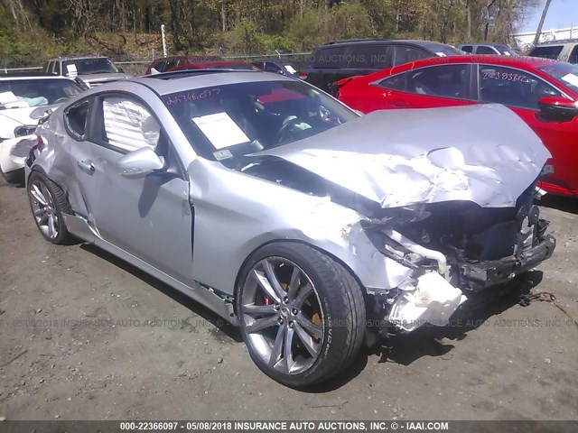 KMHHU6KH1CU068345 - 2012 HYUNDAI GENESIS COUPE 3.8L SILVER photo 1