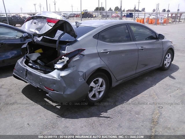 5NPDH4AE7EH513669 - 2014 HYUNDAI ELANTRA SE/SPORT/LIMITED GRAY photo 4