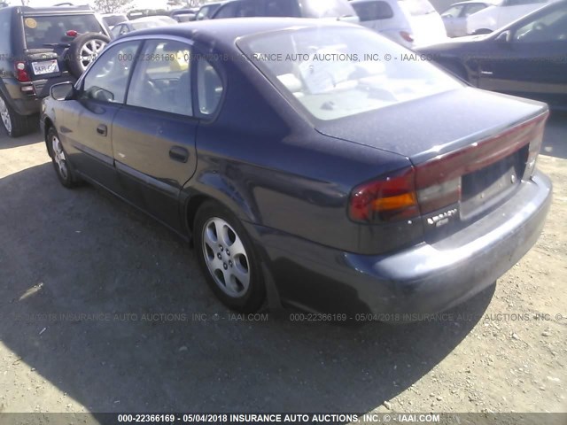 4S3BE635517205116 - 2001 SUBARU LEGACY L BLUE photo 3