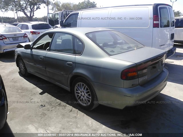 4S3BE625847209067 - 2004 SUBARU LEGACY L SPECIAL GREEN photo 3