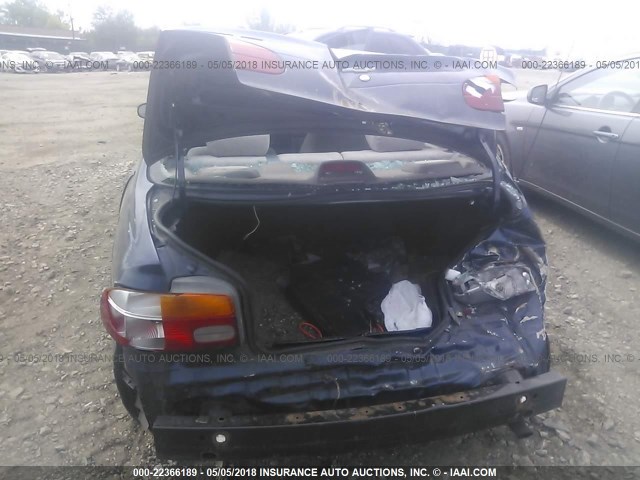 1Y1SK5284WZ434912 - 1998 CHEVROLET GEO PRIZM LSI BLUE photo 6