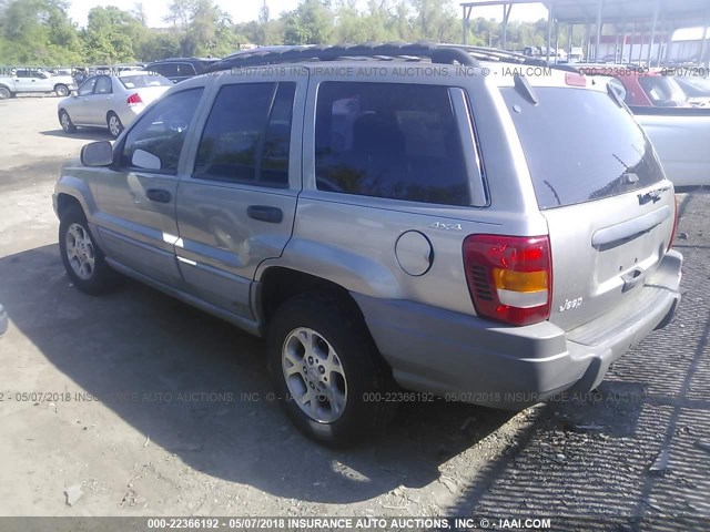 1J4GW58N5XC784205 - 1999 JEEP GRAND CHEROKEE LAREDO GRAY photo 3