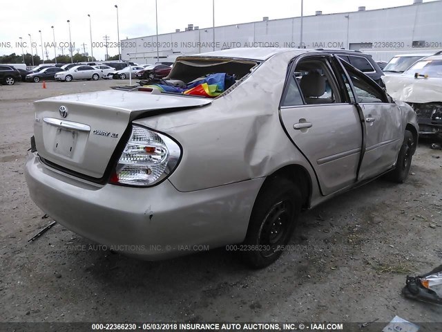 4T1BE32K64U936502 - 2004 TOYOTA CAMRY LE/XLE/SE თაფლისფერი ფოტო 4