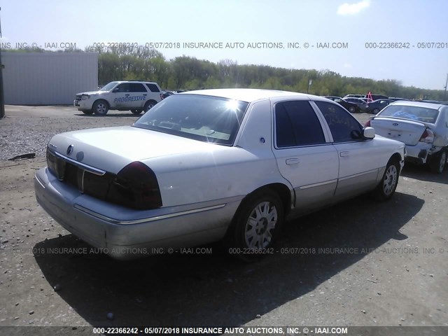 2MEFM74WX4X664866 - 2004 MERCURY GRAND MARQUIS GS WHITE photo 4