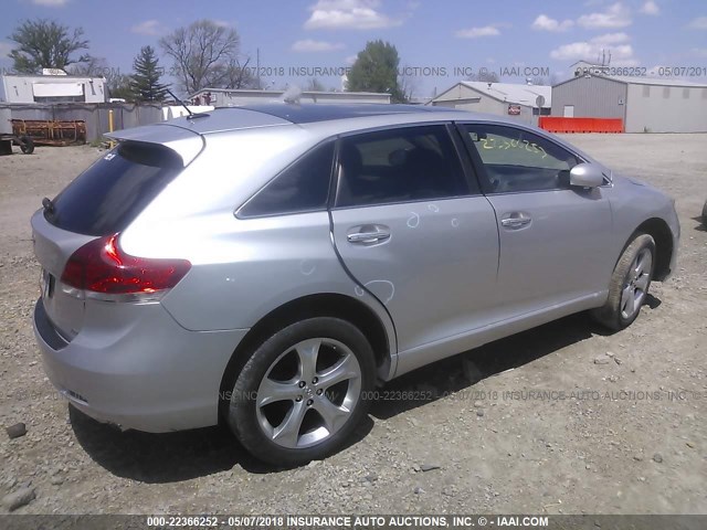 4T3BK11A39U002091 - 2009 TOYOTA VENZA SILVER photo 4