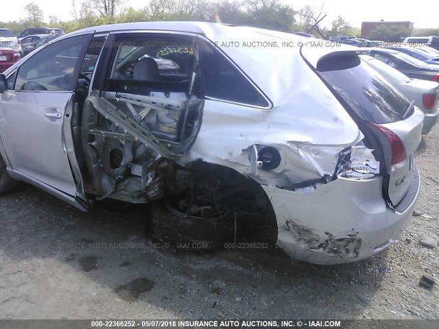 4T3BK11A39U002091 - 2009 TOYOTA VENZA SILVER photo 6