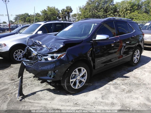 3GNAXMEV1JS515490 - 2018 CHEVROLET EQUINOX PREMIER BLACK photo 2