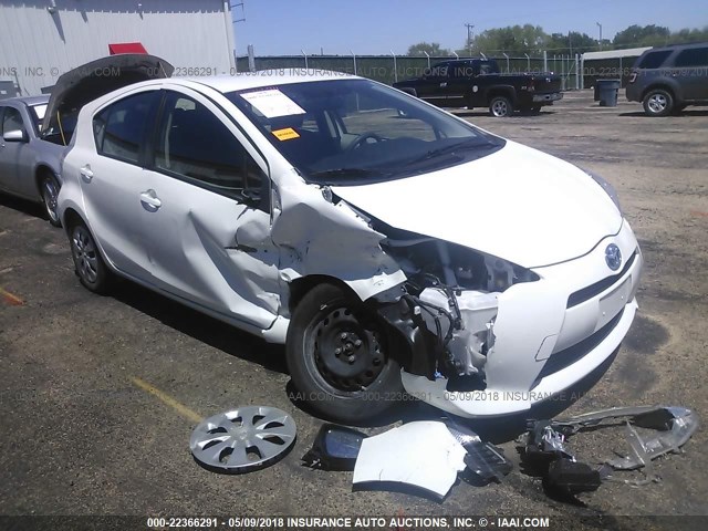 JTDKDTB37E1074426 - 2014 TOYOTA PRIUS C WHITE photo 1