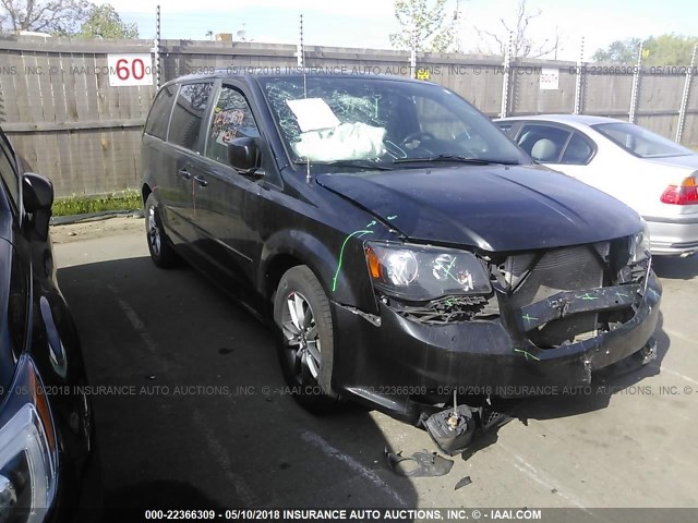 2C4RDGEG9ER278984 - 2014 DODGE GRAND CARAVAN R/T BLACK photo 1