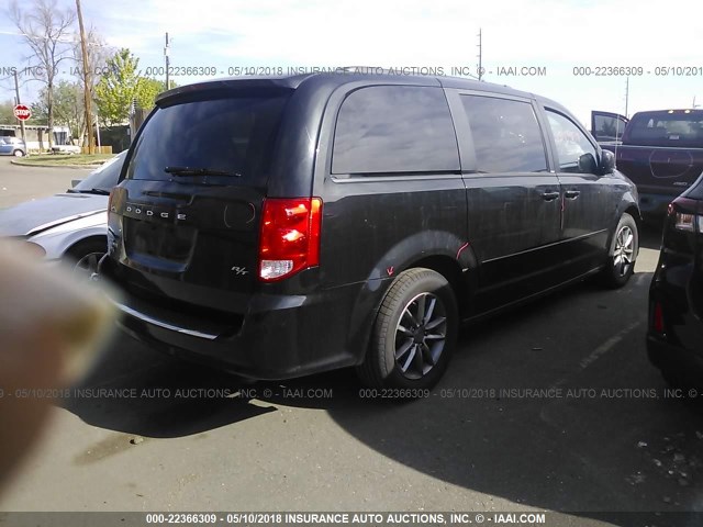 2C4RDGEG9ER278984 - 2014 DODGE GRAND CARAVAN R/T BLACK photo 4