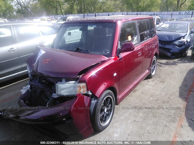 JTLKT324964125800 - 2006 TOYOTA SCION XB RED photo 2