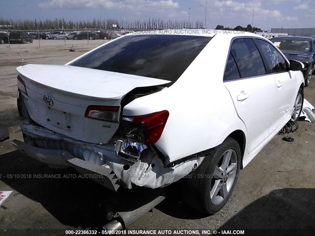 4T1BF1FK9CU594814 - 2012 TOYOTA CAMRY SE/LE/XLE WHITE photo 4
