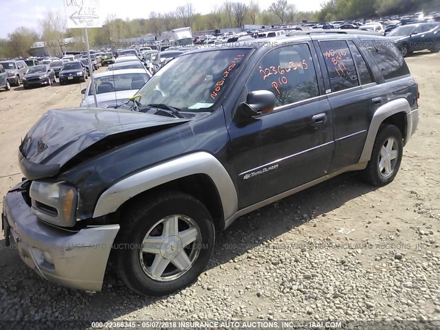 1GNDT13SX32317442 - 2003 CHEVROLET TRAILBLAZER  GRAY photo 2