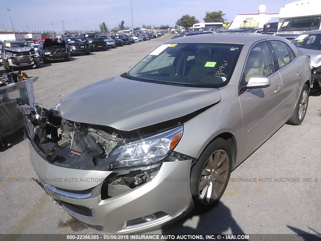 1G11D5SL3FF184961 - 2015 CHEVROLET MALIBU 2LT GOLD photo 2