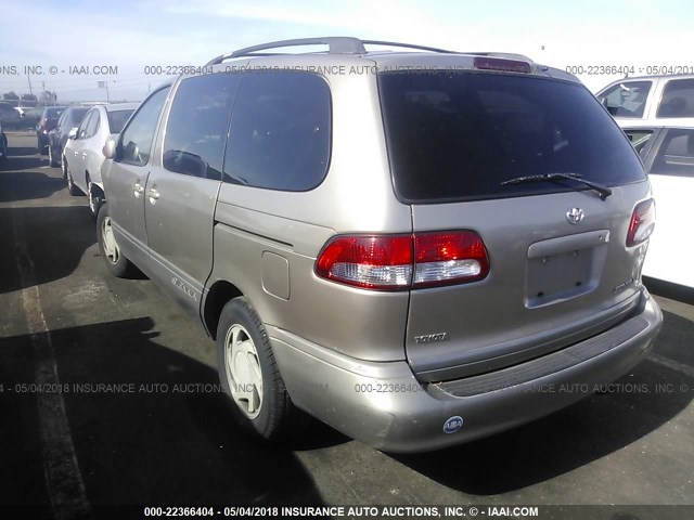 4T3ZF13C31U380966 - 2001 TOYOTA SIENNA LE/XLE BROWN photo 3