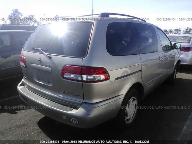 4T3ZF13C31U380966 - 2001 TOYOTA SIENNA LE/XLE BROWN photo 4