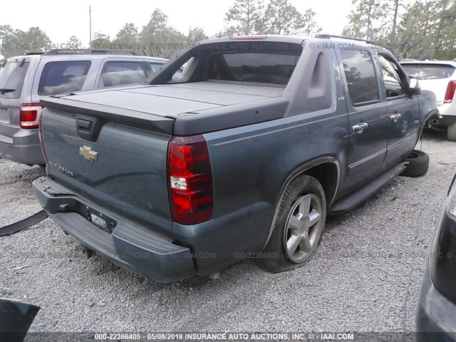 3GNEC32J99G168076 - 2009 CHEVROLET AVALANCHE C1500 LTZ BLUE photo 4