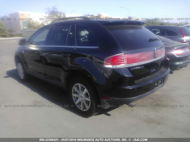 2LMDU68C38BJ33756 - 2008 LINCOLN MKX BLACK photo 3